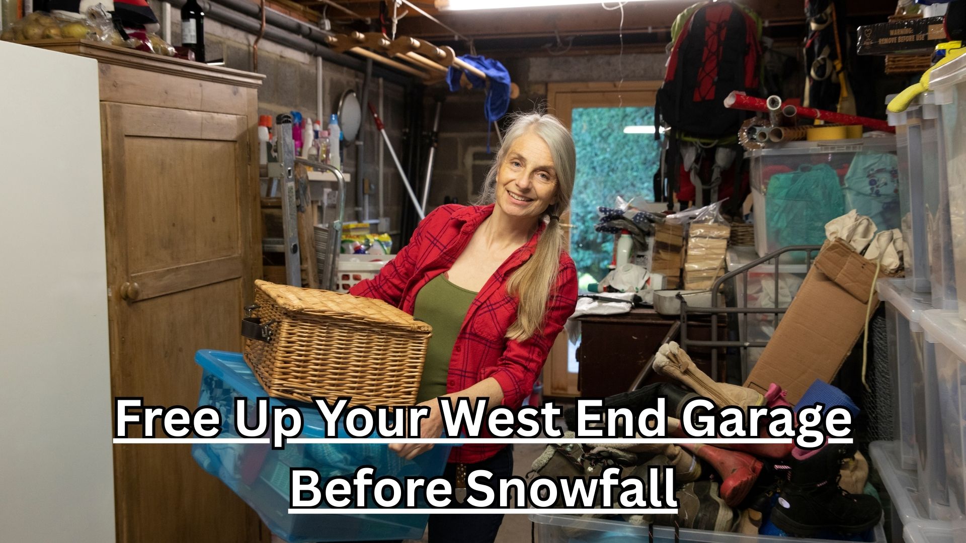 Drive up storage units on King Ave W in West End Billings MT with a snow ready garage in the foreground
